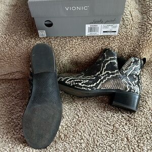 Vionic Clara Boa leather booties.